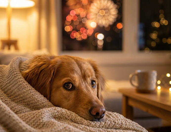 Cane calmo e rilassato